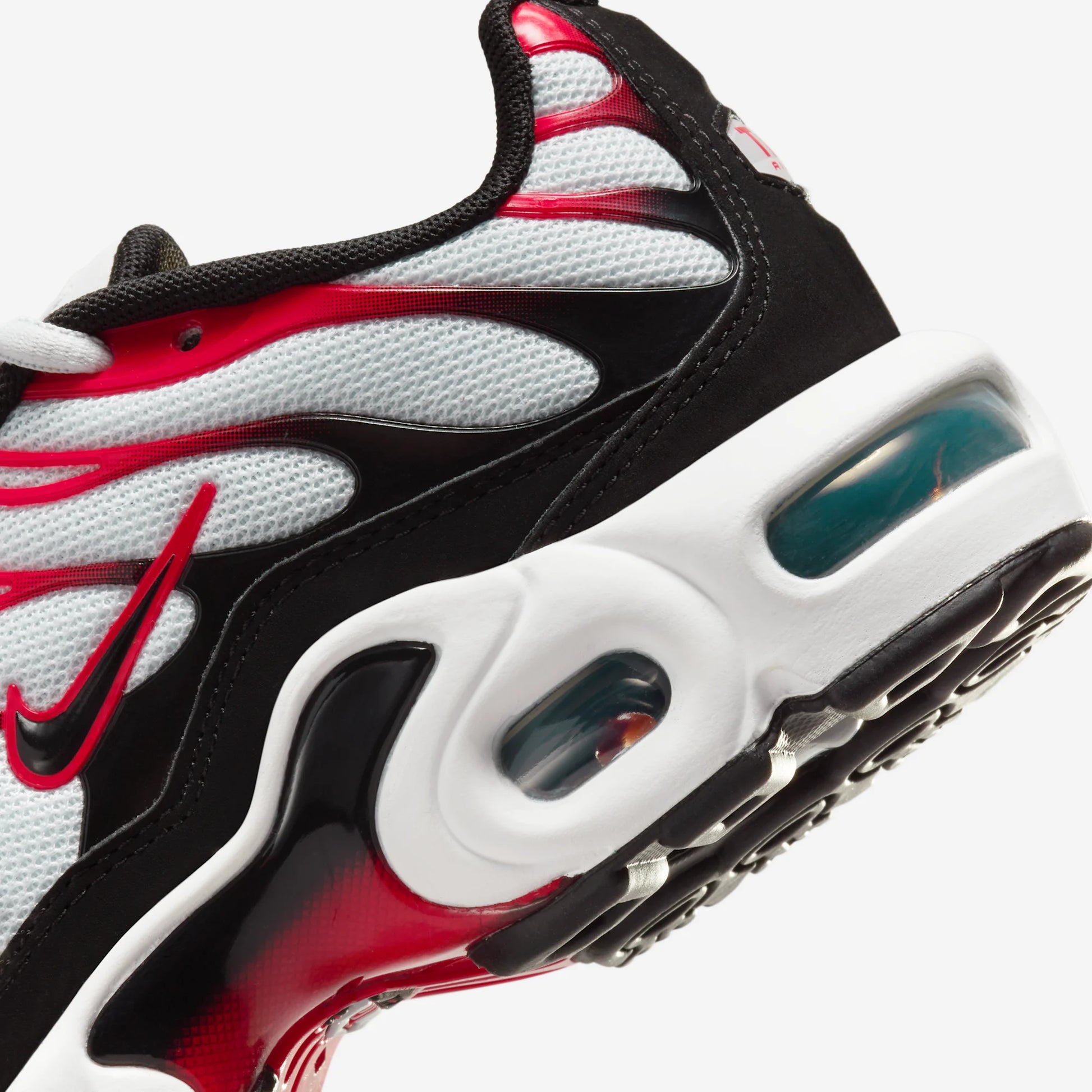 Nike Air Max Plus Pure Platinum Black White University Red (GS)