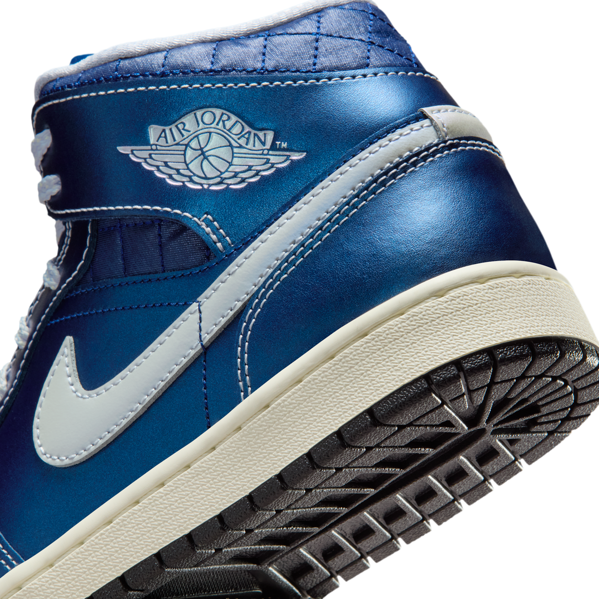 Jordan 1 Mid SE Metallic Blue Quilted (Women's)