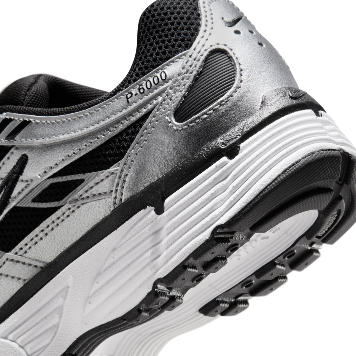 Nike P-6000 Metallic Silver Black White (Women's)