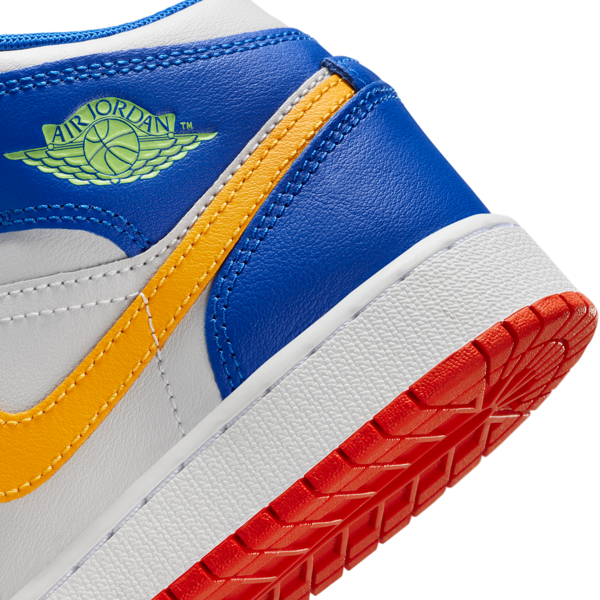Jordan 1 Mid Racer Blue Red Gold (GS)
