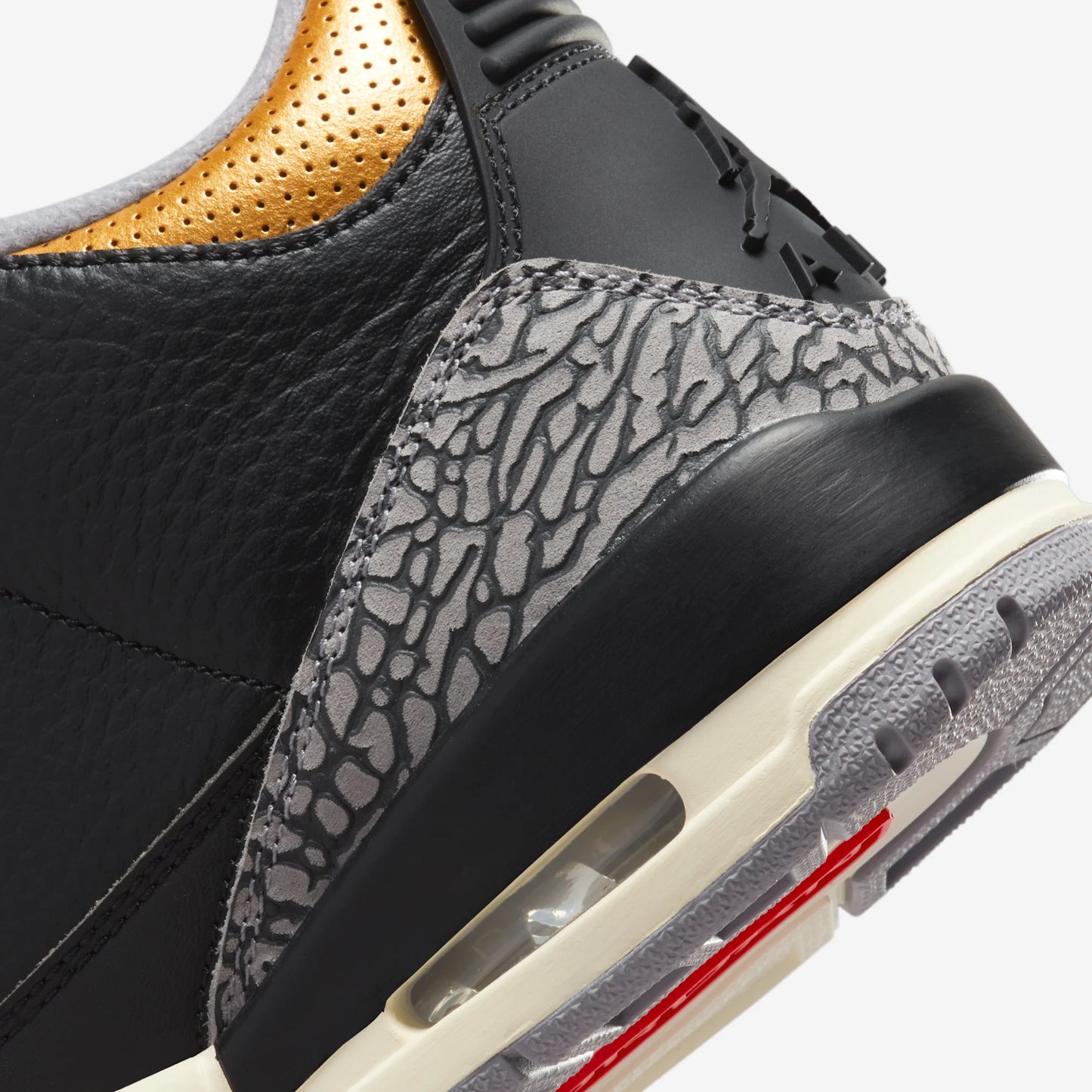 Jordan 3 Retro Black Cement Gold (Women's)