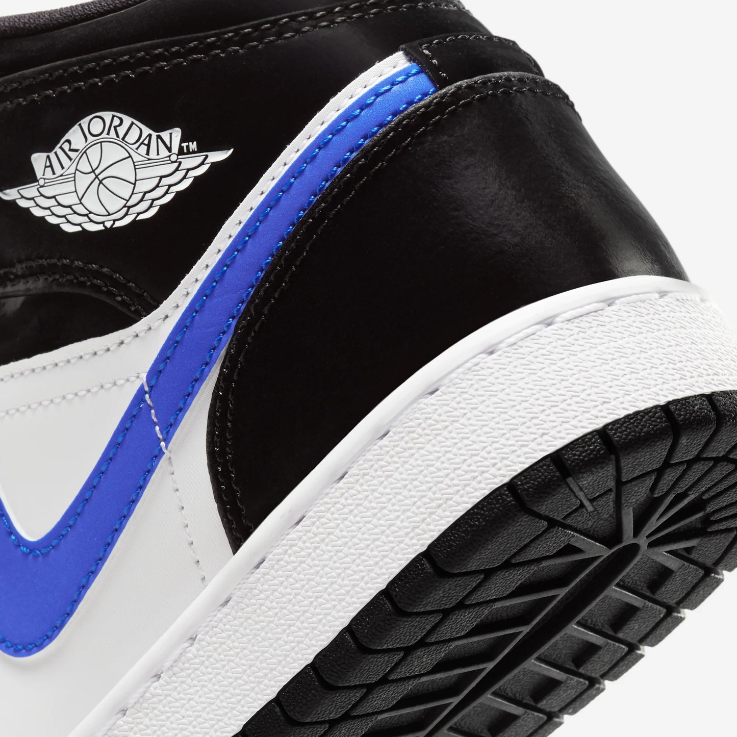 Jordan 1 Mid Black Racer Blue White (GS)