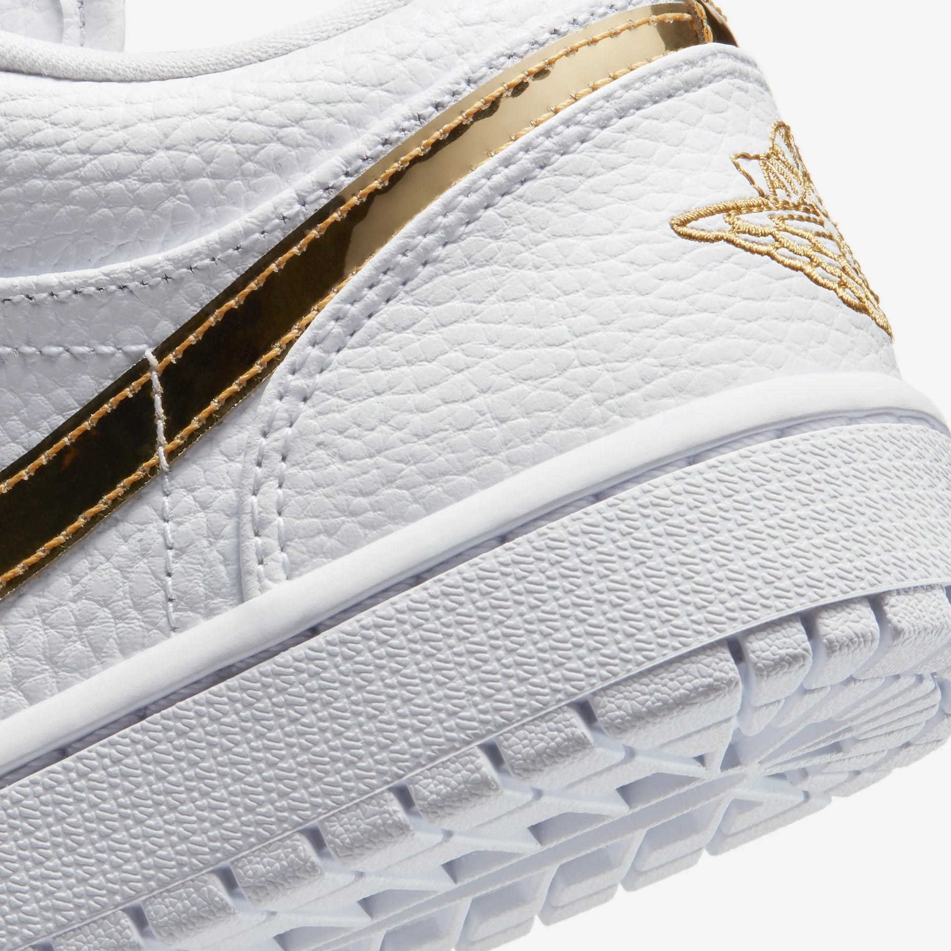 Jordan 1 Low White Metallic Gold (Women's)