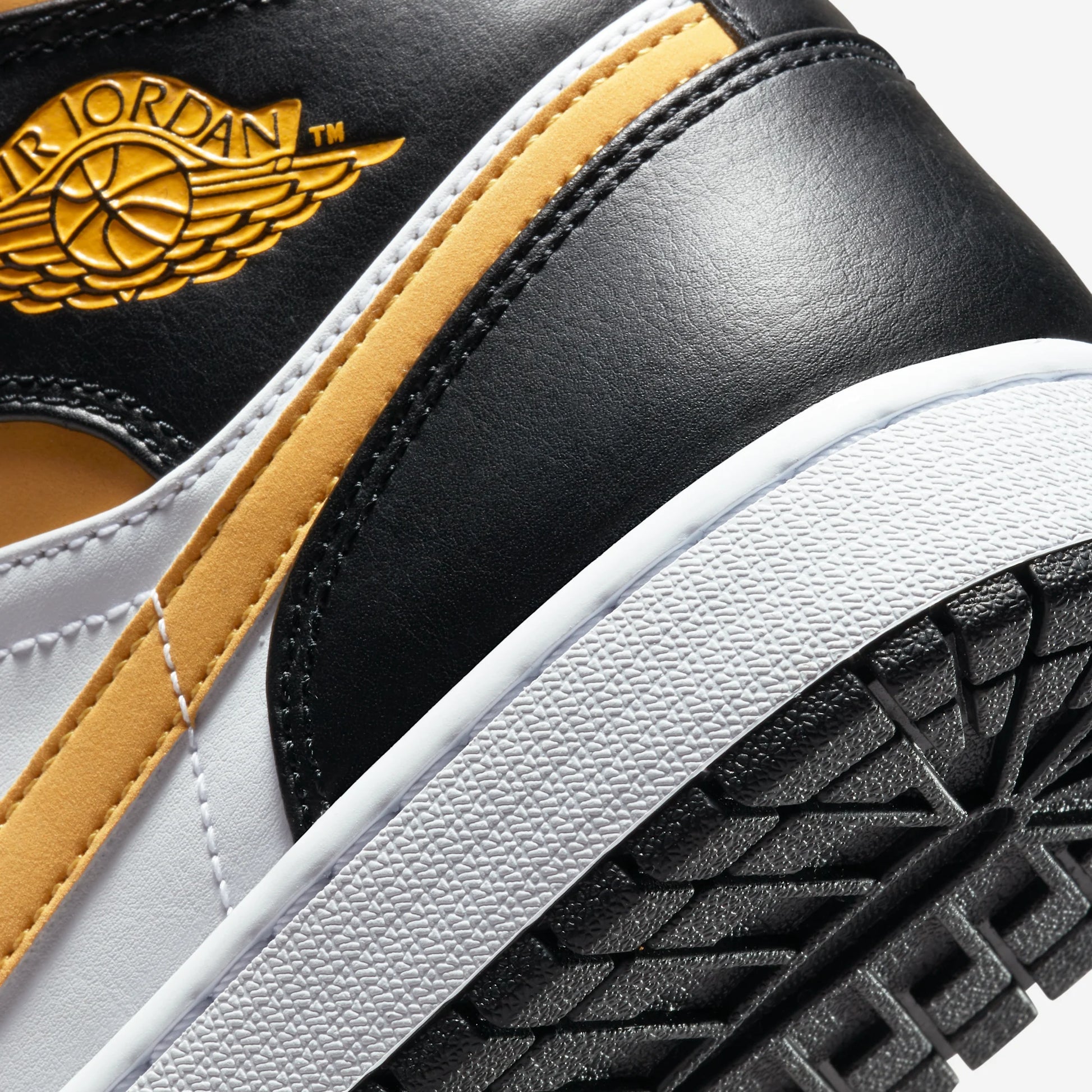 Jordan 1 Mid White Pollen Black