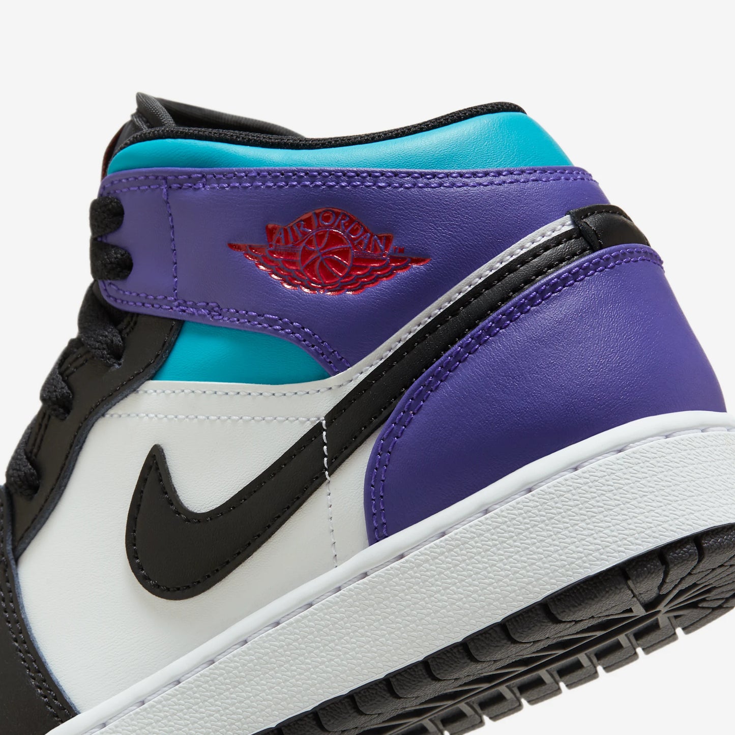 Jordan 1 Mid White True Red Aquamarine Black (GS)
