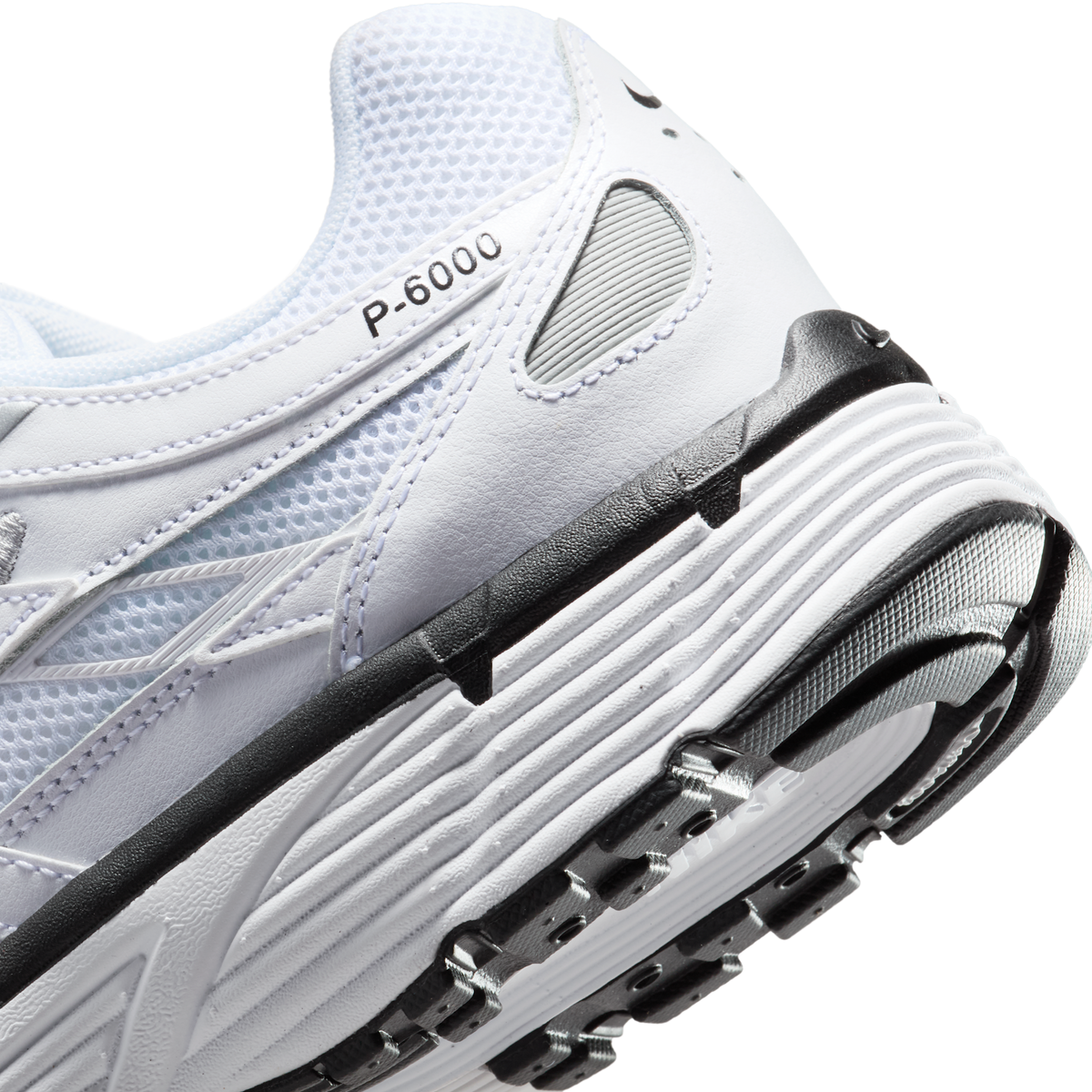Nike P-6000 White Metallic Silver Black