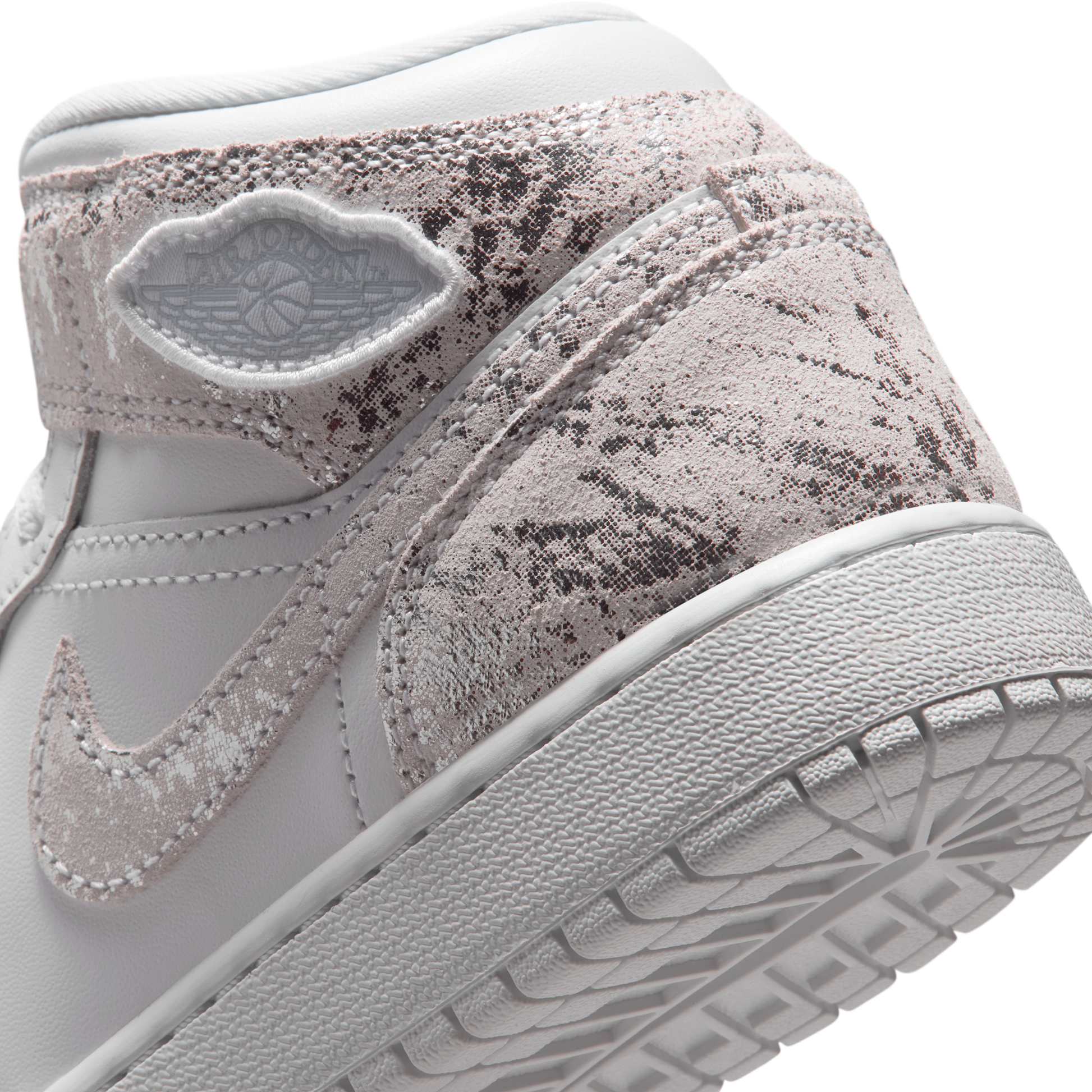 Jordan 1 Mid SE Distressed White Field Silver (GS)