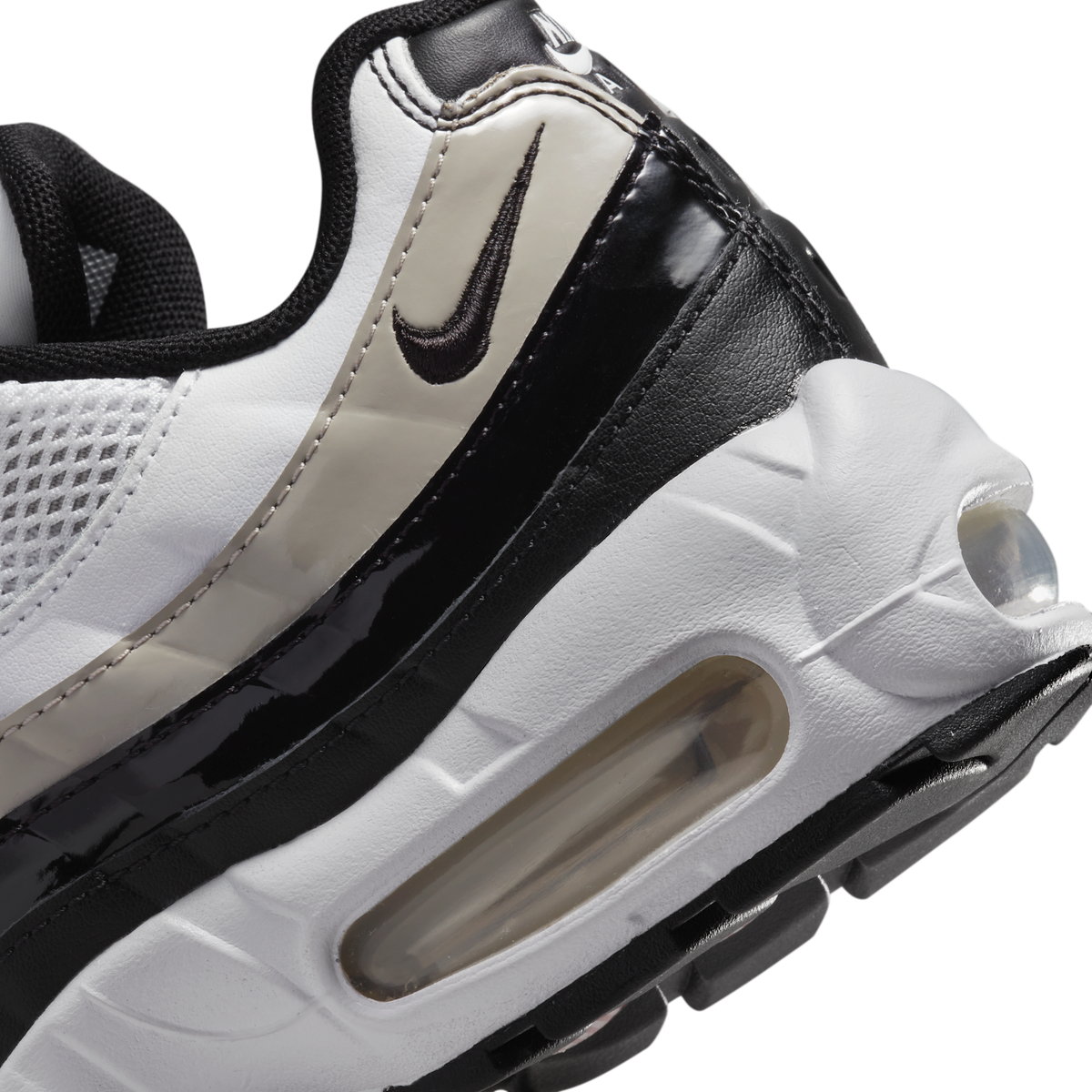 Nike Air Max 95 White Light Iron Ore Black Patent (Women's)