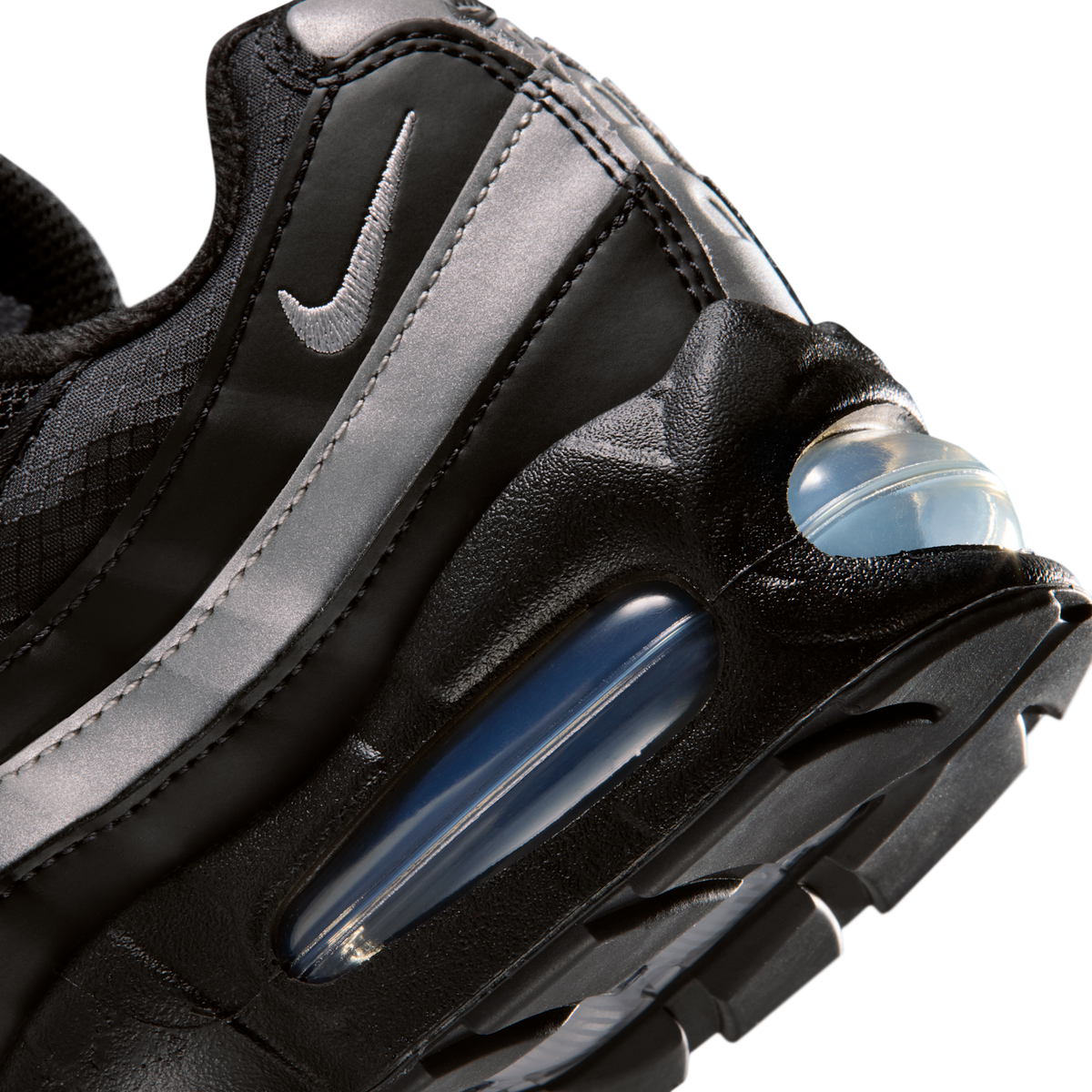 Nike Air Max 95 Black White Metallic Silver (GS)