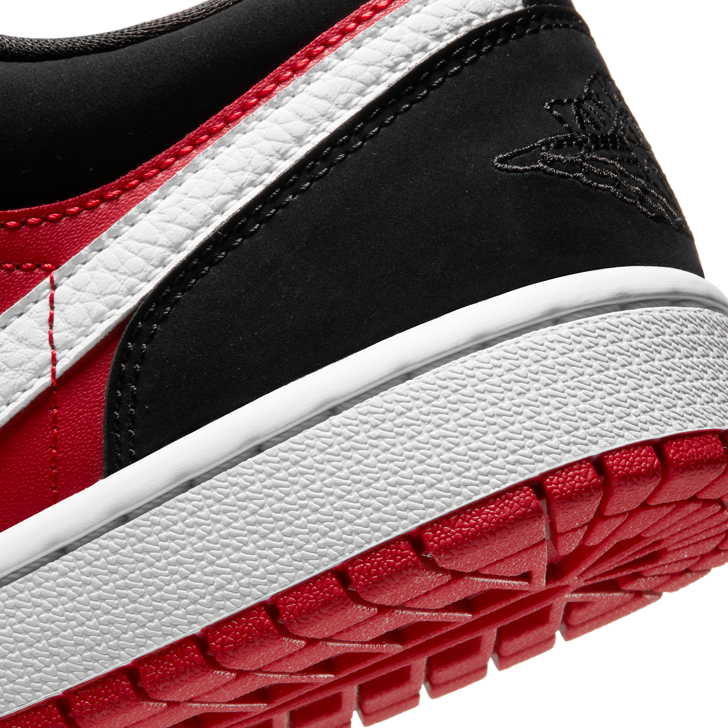 Jordan 1 Low Black White Gym Red (Women's)