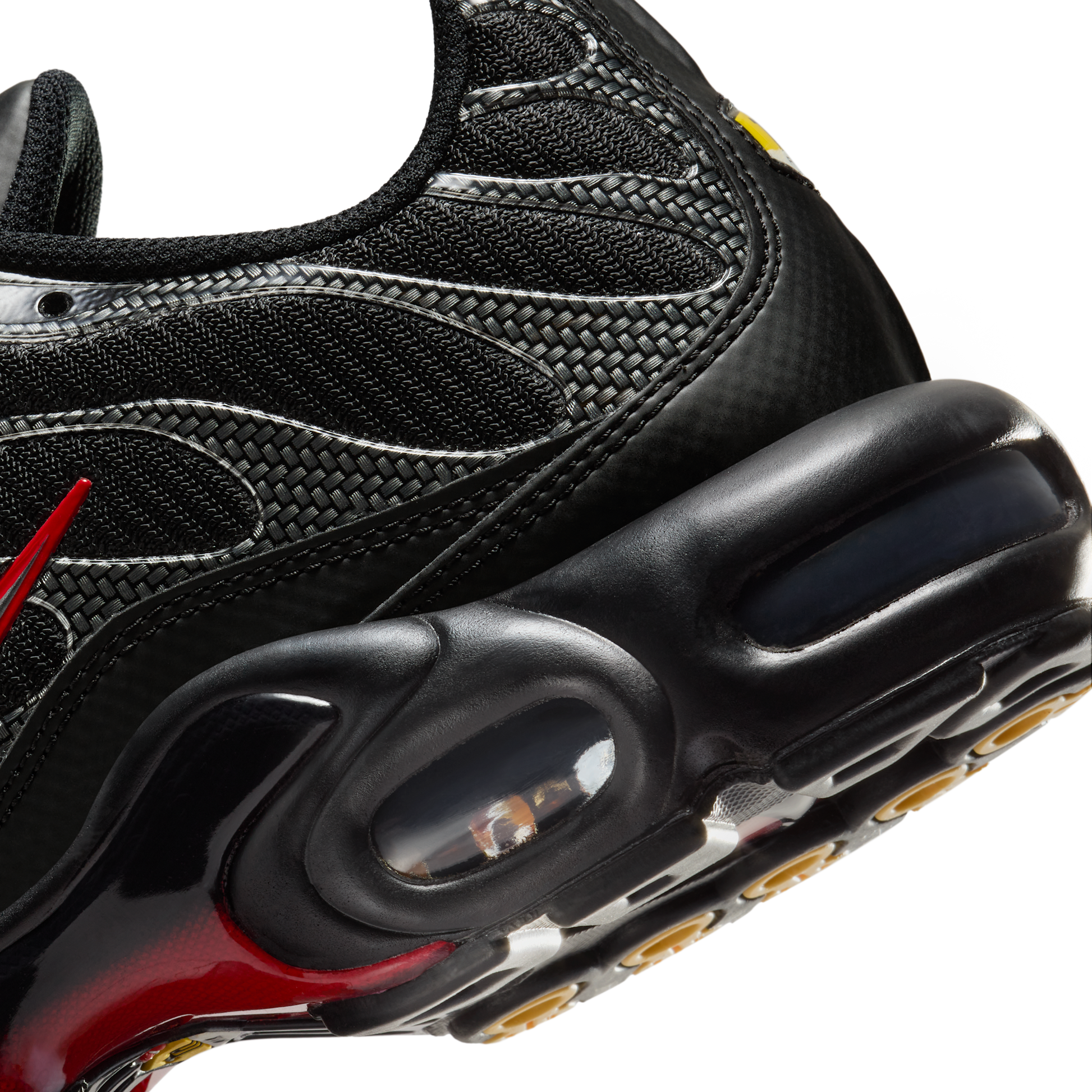 Nike Air Max Plus Black University Red Metallic Silver