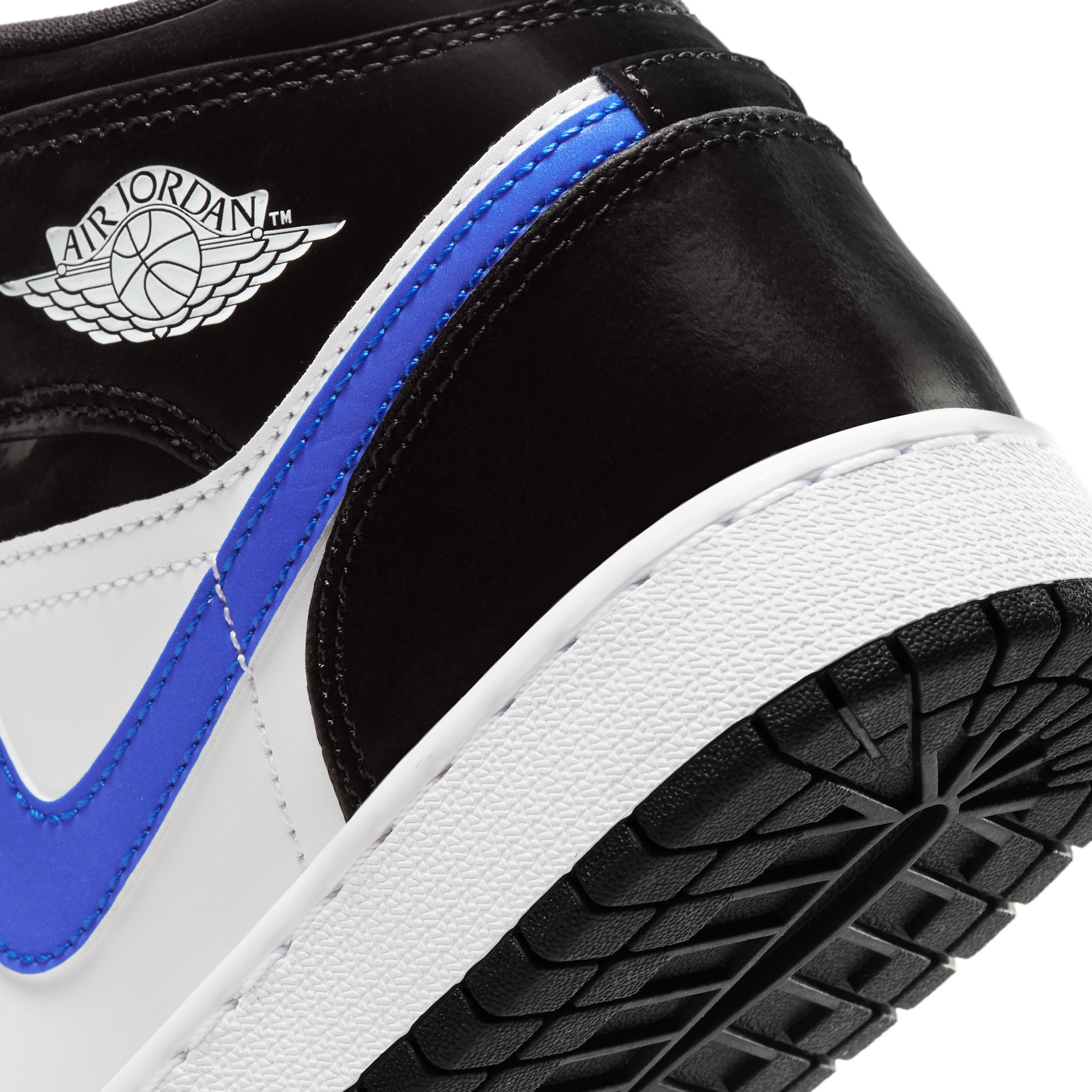 Jordan 1 Mid Black Racer Blue White (GS)