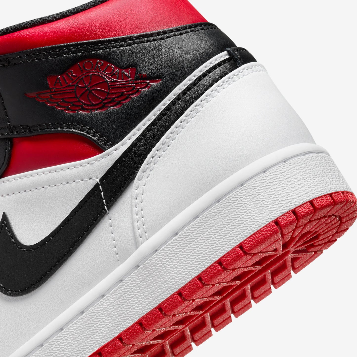 Jordan 1 Mid Gym Red Black Toe