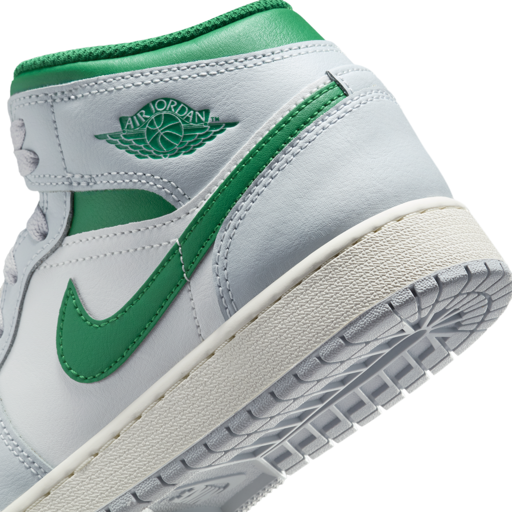 Jordan 1 Mid White Pure Platinum Pine Green