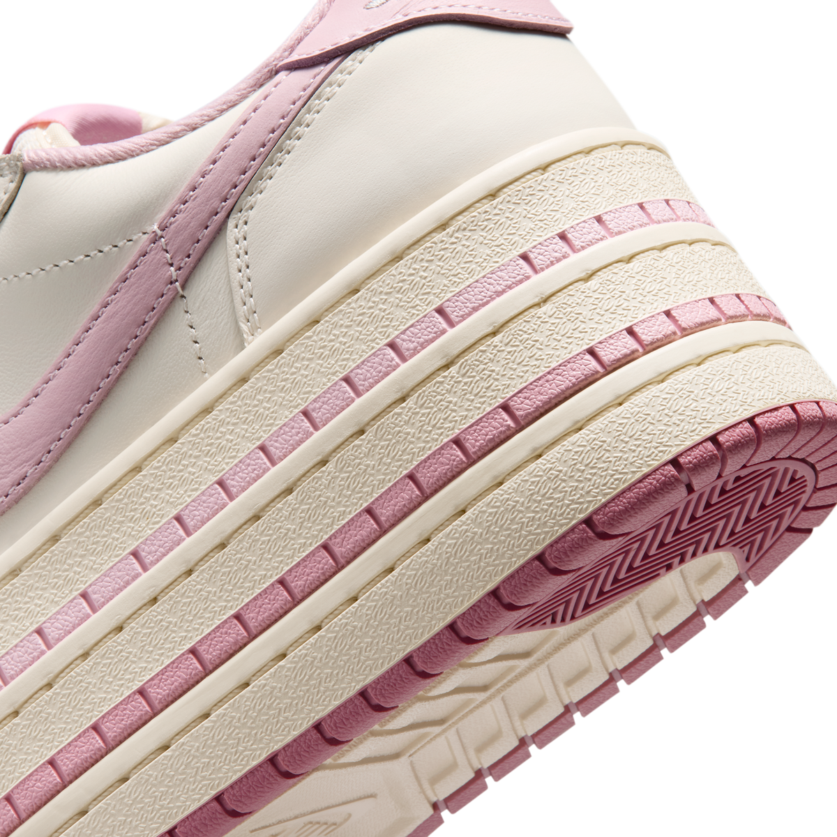 Jordan 1 Low Triple Stack Pale Ivory Iced Carmine (Women's)