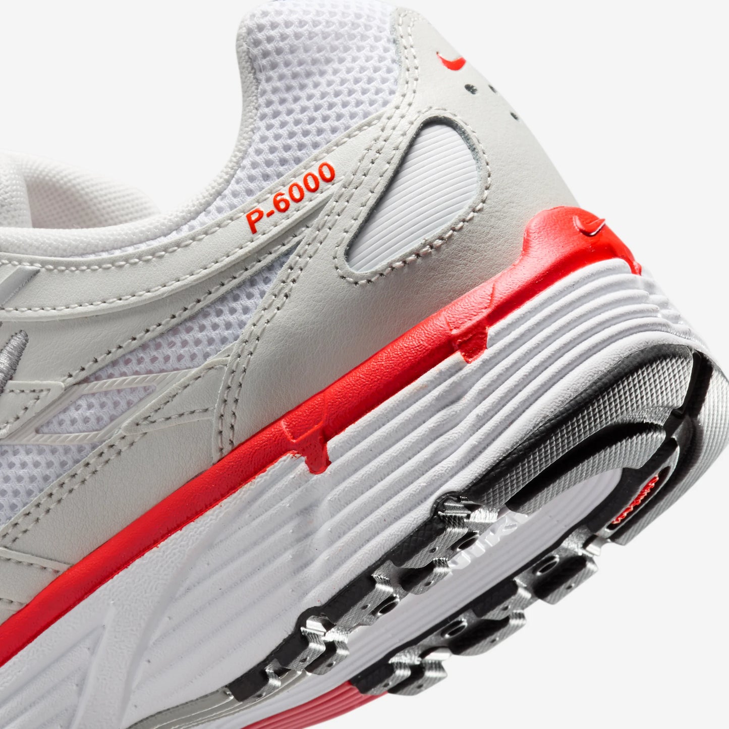 Nike P-6000 White Platinum Tint Black Picante Red (Women's)