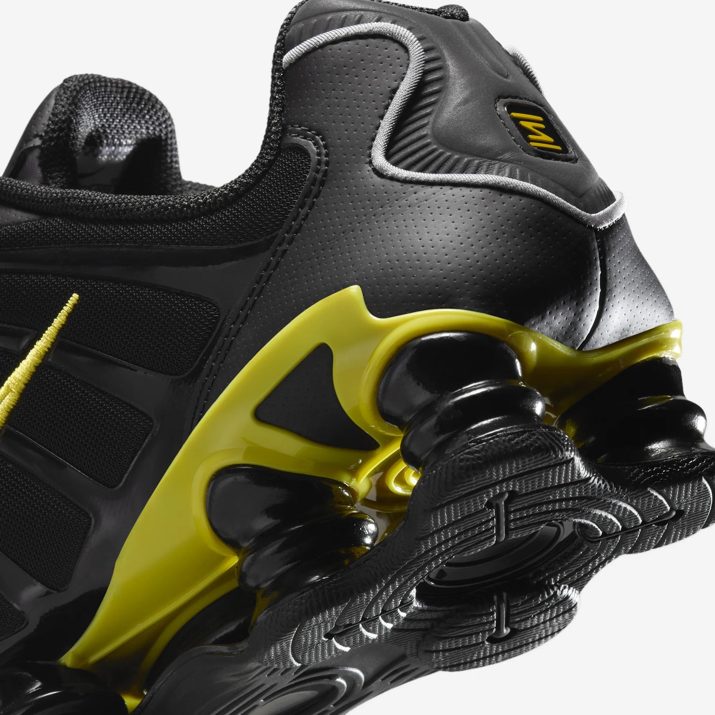 Nike Shox TL Black Dynamic Yellow Metallic Silver