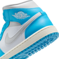 Jordan 1 Mid Dark Powder Blue White Sail Neutral Grey (Women's)