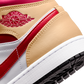 Jordan 1 Mid Light Curry Cardinal