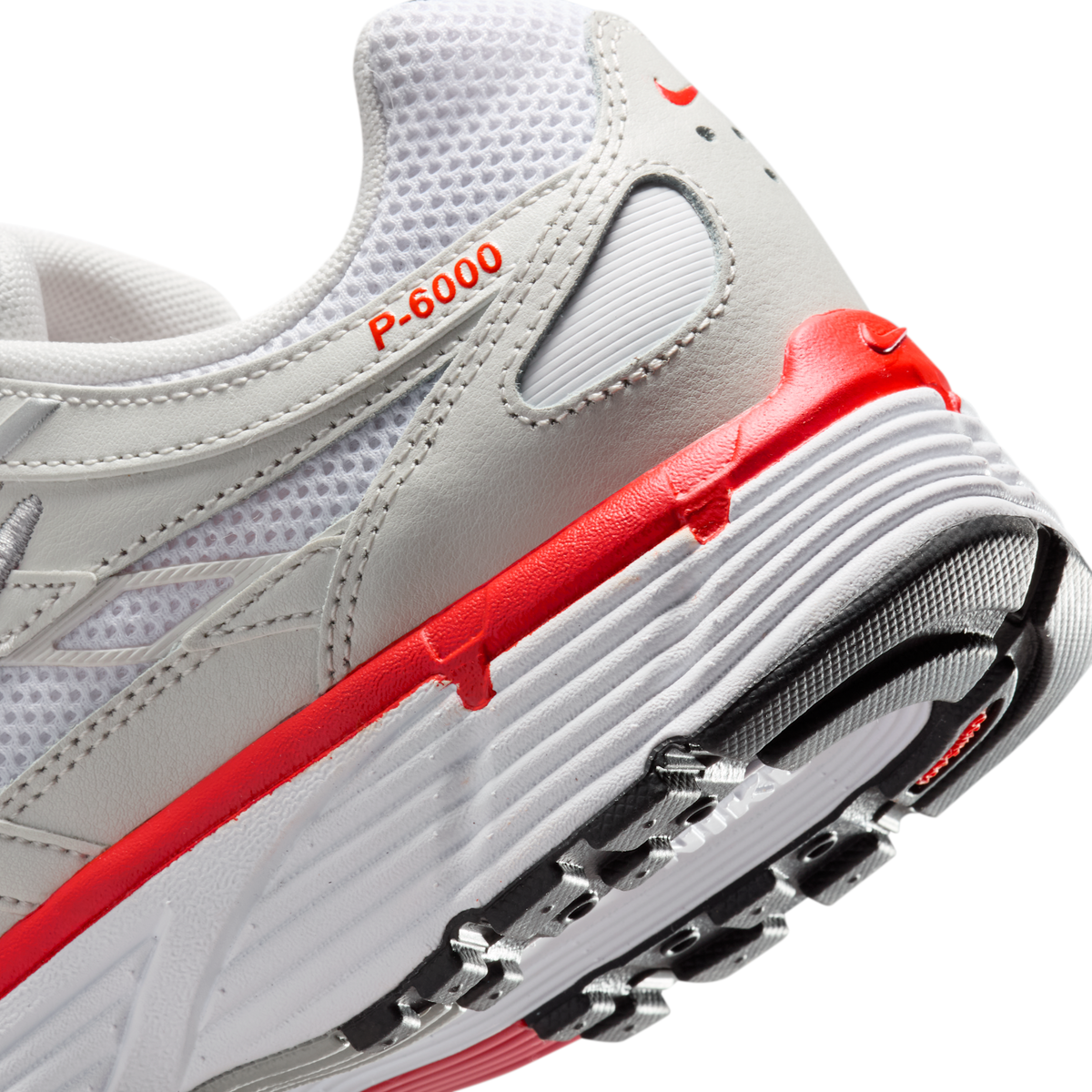 Nike P-6000 White Platinum Tint Black Picante Red (Women's)
