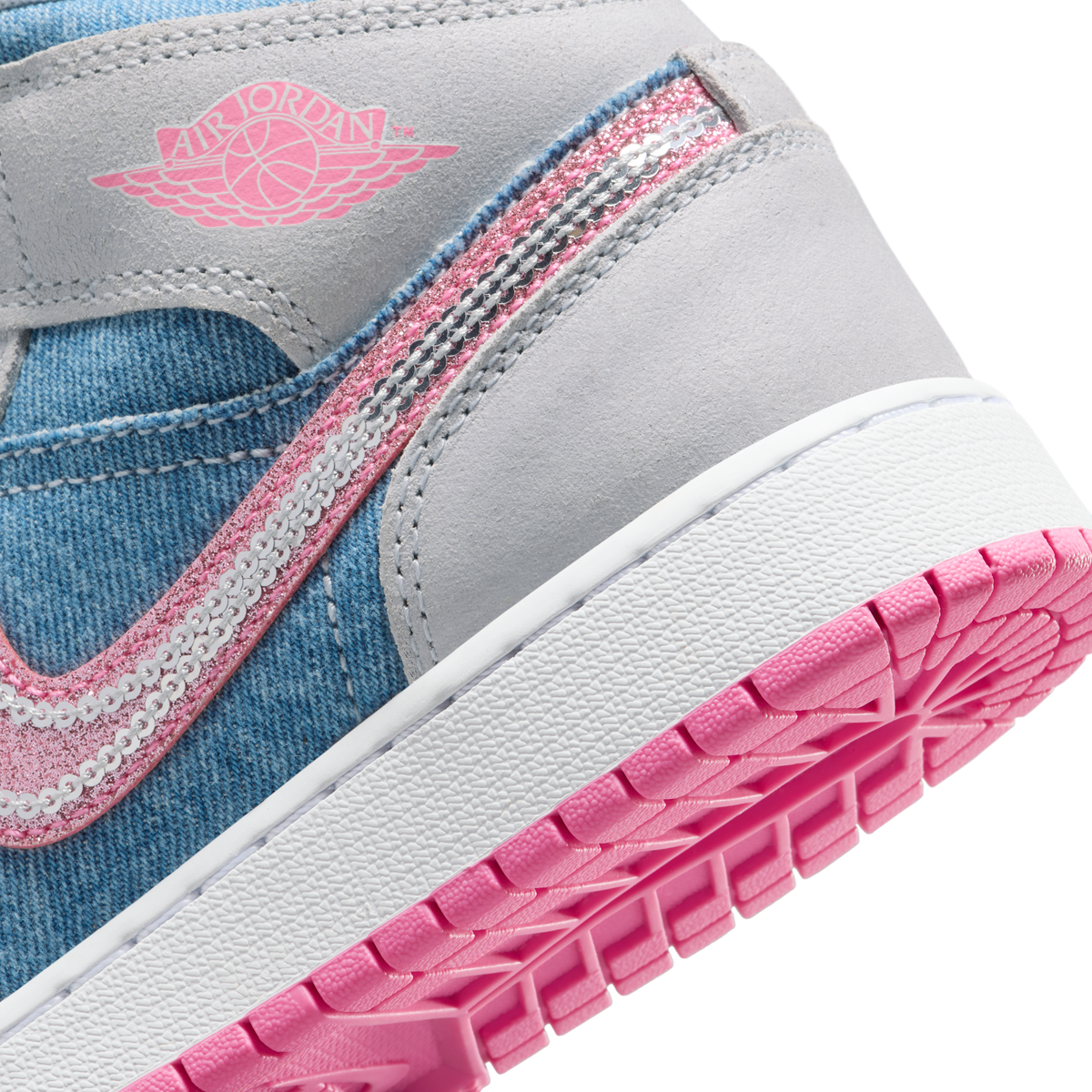 Jordan 1 Mid Denim Sequin (GS)