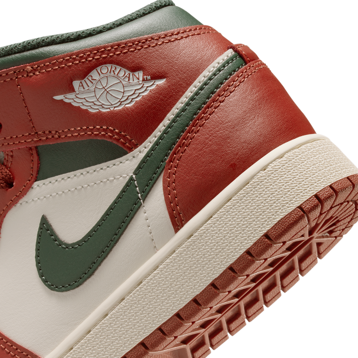 Jordan 1 Mid Redstone Midnight Green