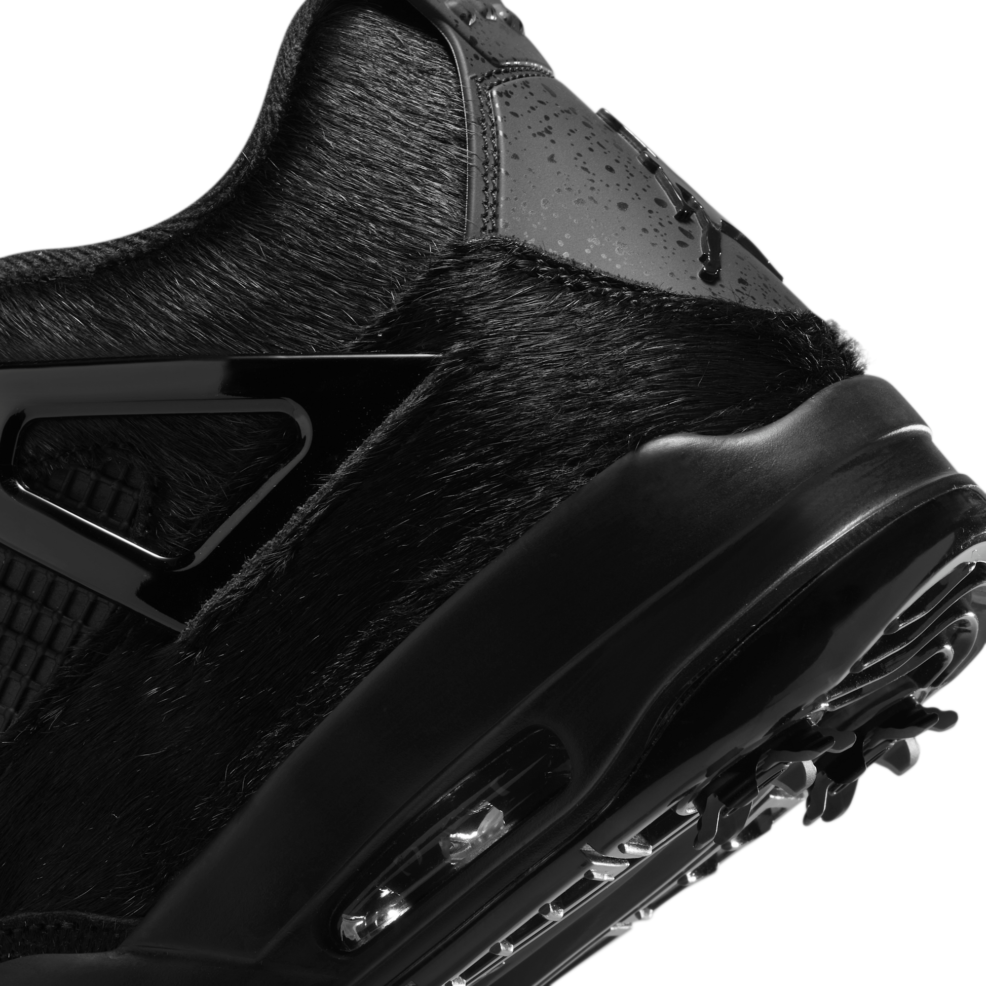 Jordan 4 Retro Golf Black Cat Pony Hair