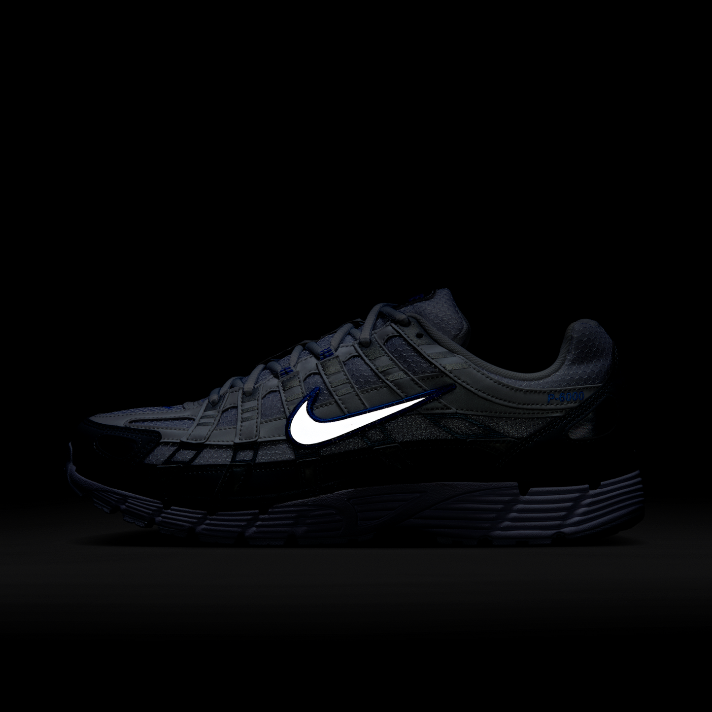 Nike P-6000 White Metallic Silver Blue