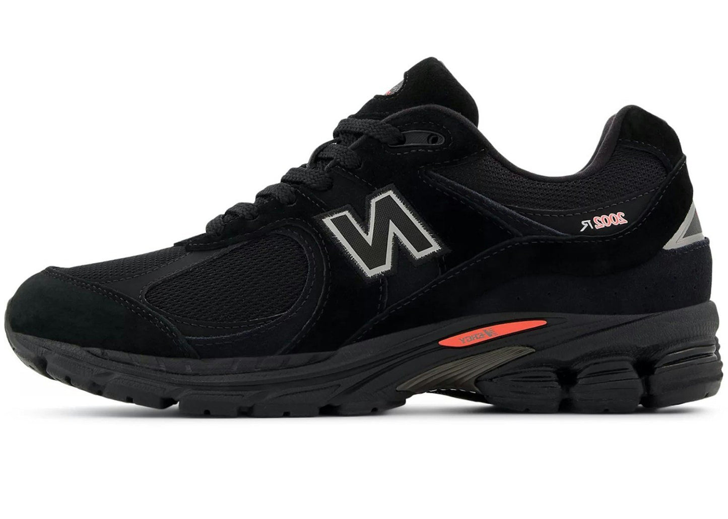 New Balance 2002R Black Castlerock Red