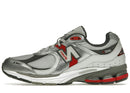 New Balance 2002R Silver Metallic Team Red