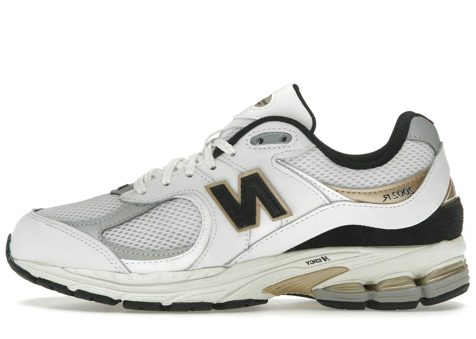 New Balance 2002R White Black Gold Metallic
