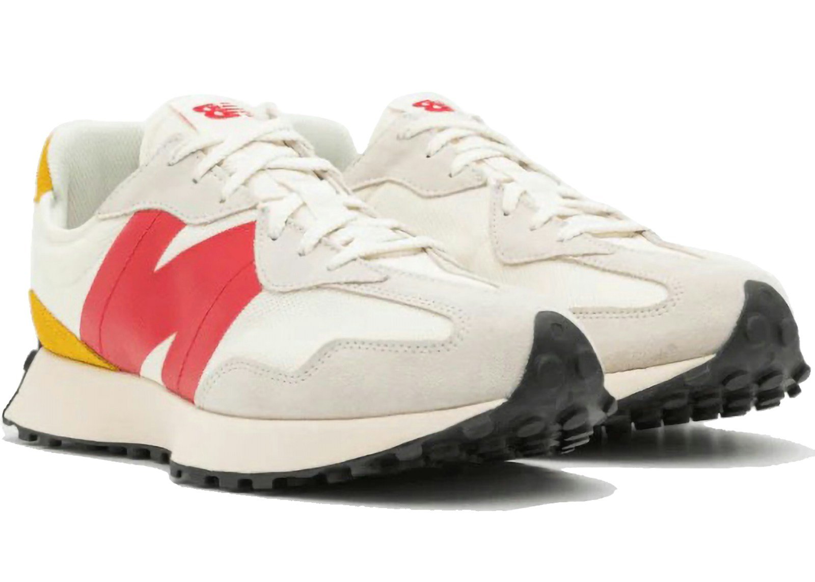 New Balance 327 Cream Red Yellow