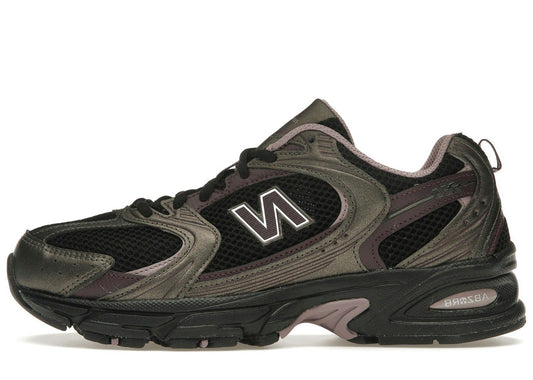 New Balance 530 Black Metallic Plum Brown