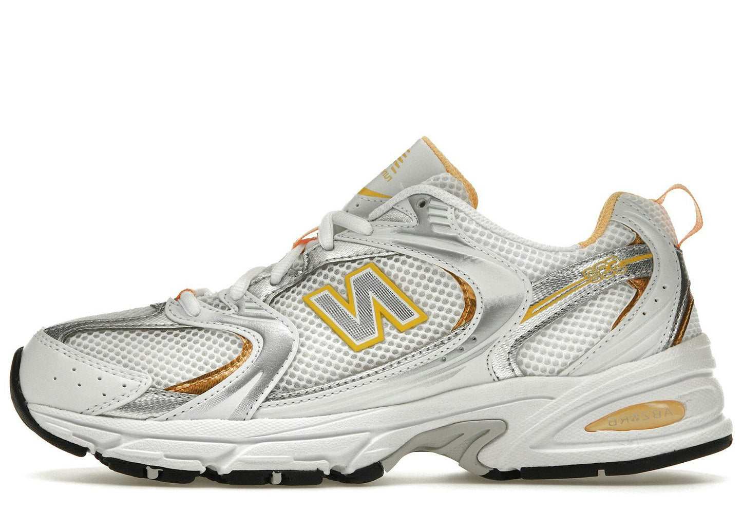 New Balance 530 White Vibrant Apricot Silver Metallic