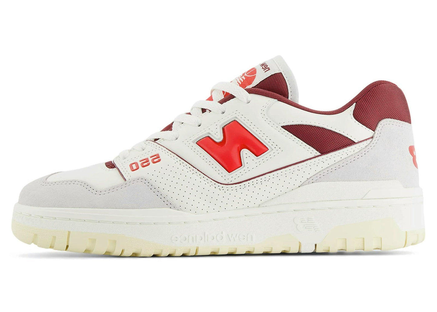 New Balance 550 Sea Salt Grey True Red