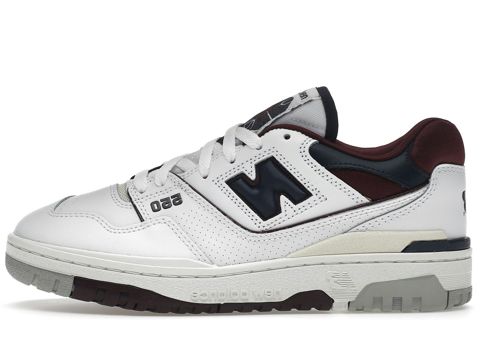New Balance 550 White Navy NB Burgundy