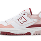 New Balance 550 White Scarlet Pink