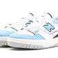 New Balance 550 White Team Carolina