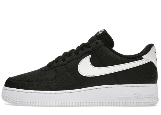 Nike Air Force 1 Low '07 Black White Pebbled Leather