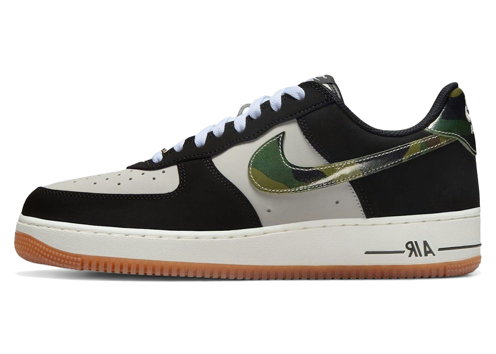 Nike Air Force 1 Low '07 LV8 Black Patent Camo Swoosh
