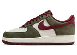 Nike Air Force 1 Low '07 LV8 Cargo Khaki Pale Ivory Dark Team Red