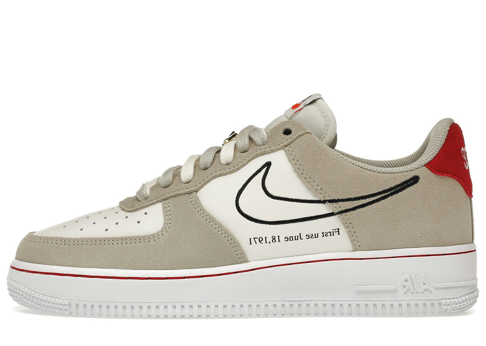Nike Air Force 1 Low First Use Light Sail Red