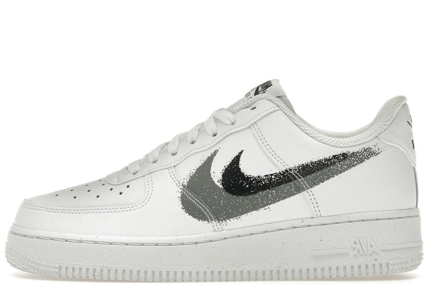 Nike Air Force 1 Low '07 Spray Paint Swoosh White Black Grey