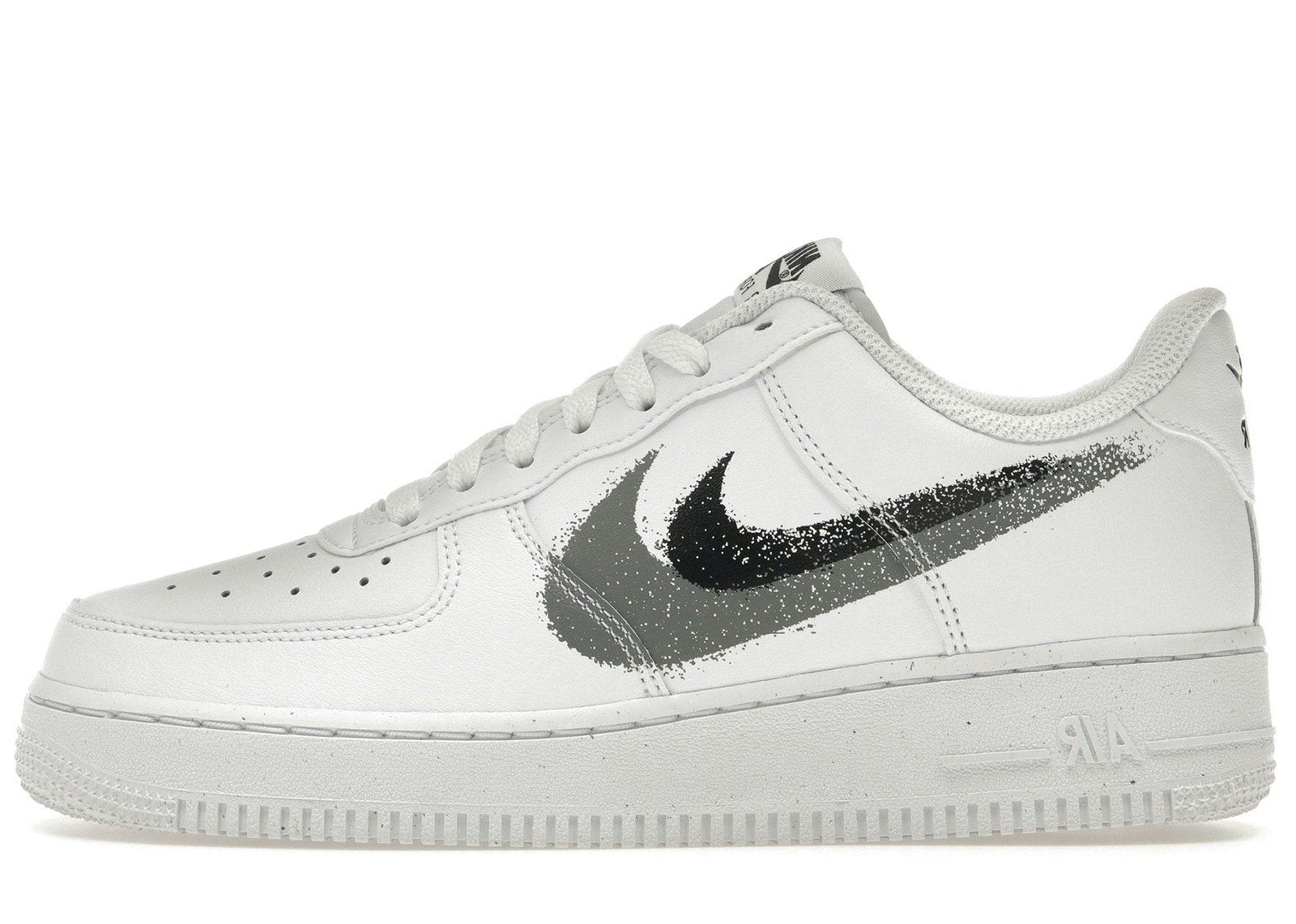 Nike Air Force 1 Low '07 Spray Paint Swoosh White Black Grey