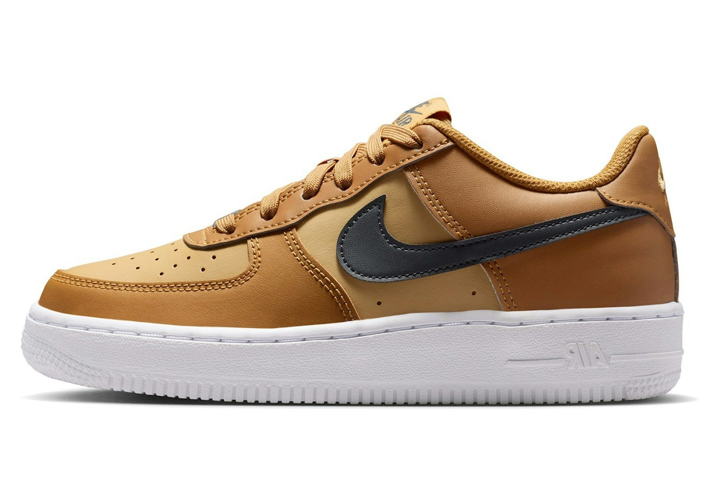 Nike Air Force 1 Low Wheat Club Gold White Anthracite (GS)