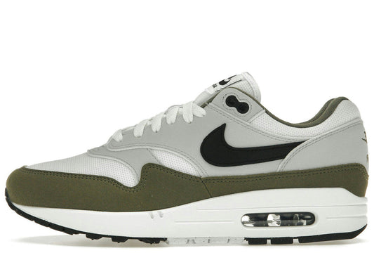 Nike Air Max 1 White Black Medium Olive