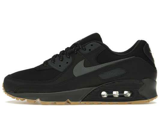 Nike Air Max 90 Black Smoke Grey Gum Reflective