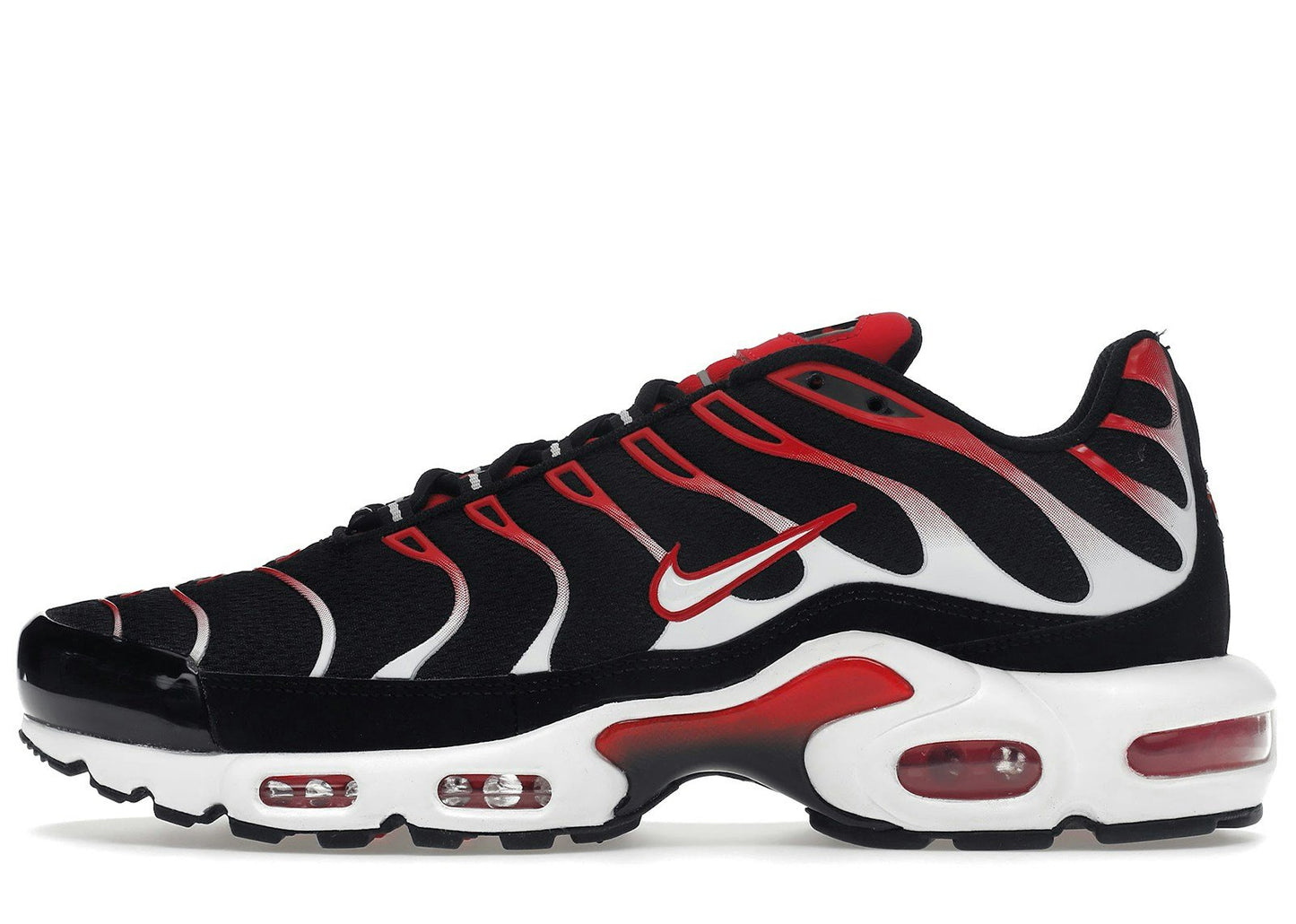 Nike Air Max Plus Black White University Red