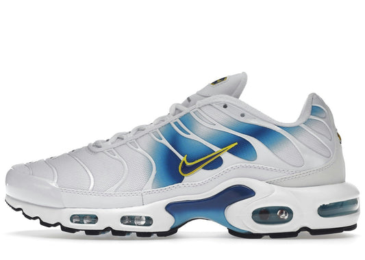 Nike Air Max Plus Spray Paint Swoosh White Blue