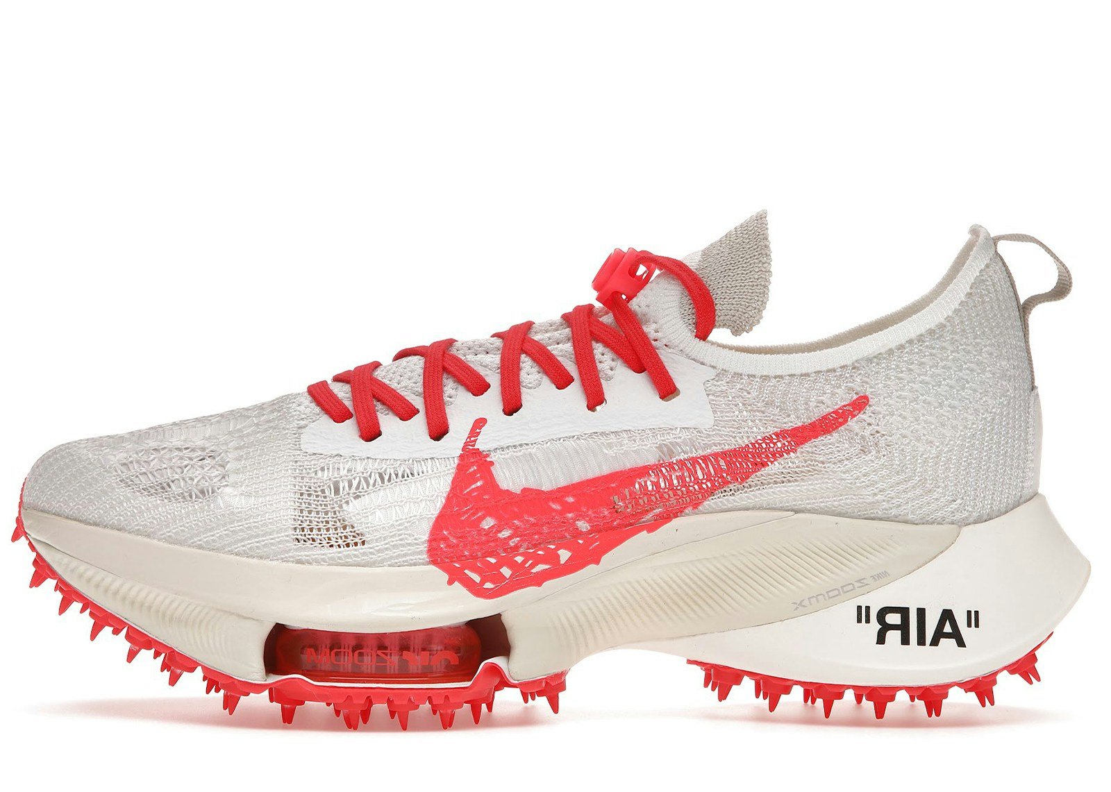 Nike Air Zoom Tempo Next% Flyknit Off White White Solar Red